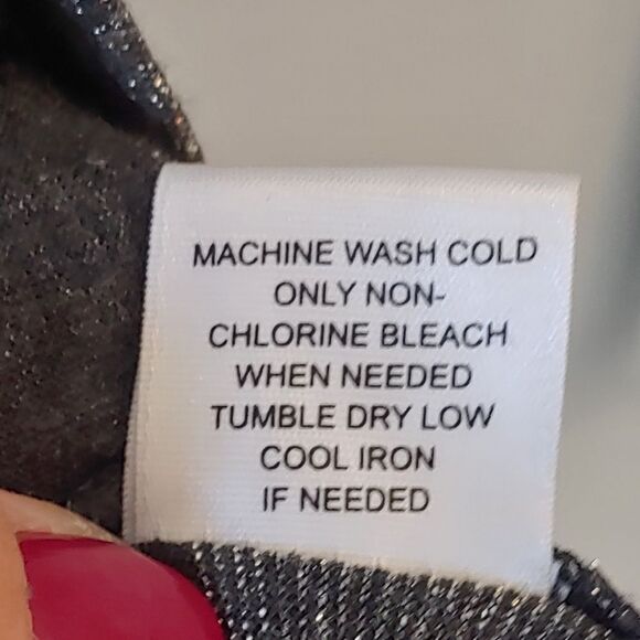 Kirra Striped Metallic Gray Racerback Tank Sz XS - Picture 7 of 7